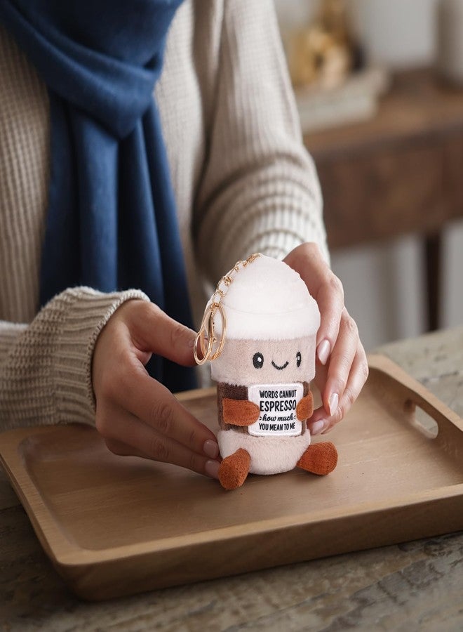 A AIFAMY Positive Coffee Plush, 4.3 inches Espresso Cup Stuffed Toy - Drink Plush for Coffee Lovers - Image 4